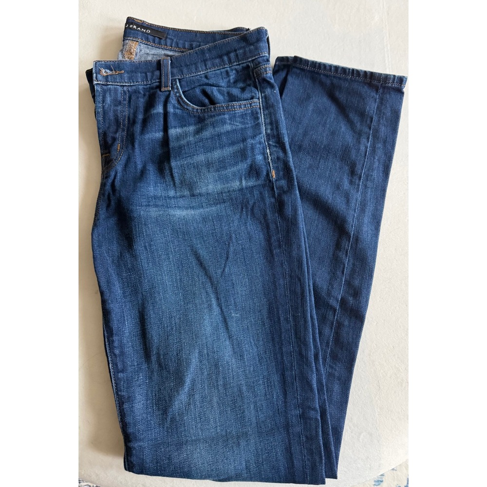 J Brand Women 26 Jake Dark Side Straight Leg Jeans Blue Denim